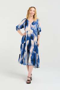 ZAFINA SABRINA DRESS - CELESTE