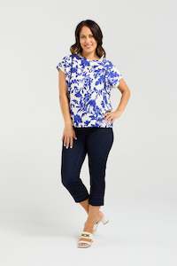 Seduce: SEDUCE STELLA TOP - COBALT BLOSSOM