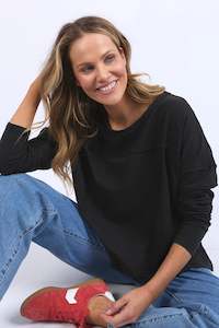 FOXWOOD JAYNE THROW ON TOP  - BLACK