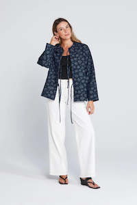 Vogue Coats Jackets: THING THING COMMENCE SHACKET - INKWELL BLOOM