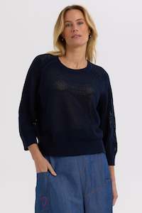 Vogue Cardigans Sweaters: Z&P HEARTS ON MY SLEEVE - NAVY