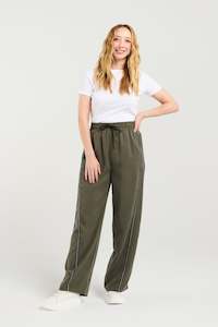 Womens Pants: ZAFINA POLLY PANT - OLIVE