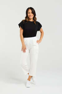 Womens Pants: SEDUCE RHEA PANT - WHITE