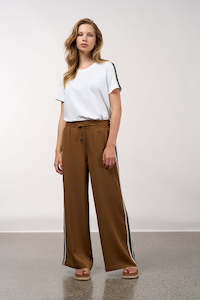 Womens Pants: MADLY SWEETLY LINEAR PANT - CINNAMON