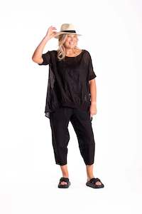 Deeanne Hobbs: DEEANNE HOBBS LEESE TOP - BLACK