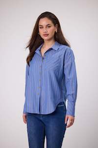Duo: DUO SABINE STRIPE SHIRT - BLUE STRIPE