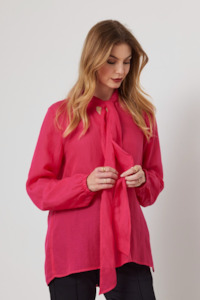 Duo: DUO MELINE TIE TOP - HOT PINK