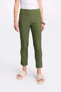 Marco Polo: MARCO POLO 3/4 BENGALINE PANT - OLIVE