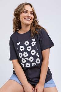 ELM AZALEA TEE - NAVY