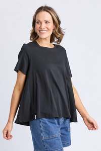 ELM DAISY TEE - BLACK