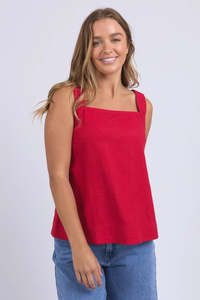 FOXWOOD LOURDES TOP - CRIMSON