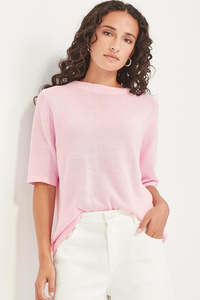 SILLS ECHO KNIT TEE - PINK SORBET