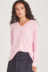 Vogue Cardigans Sweaters: SILLS CARNIVAL V NECK SWEATER - PINK SORBET