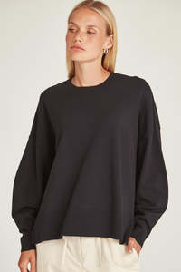 Vogue Cardigans Sweaters: SILLS CHARLI SWEATER - BLACK