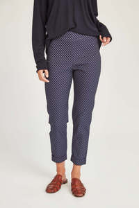 SILLS RENATA SPOT HEPBURN PANT - NAVY SPOT
