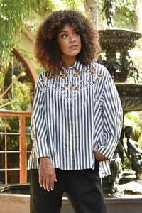 Womens Must Haves: COOP CUT TO THE CHASE SHIRT - BLACK & WHITE