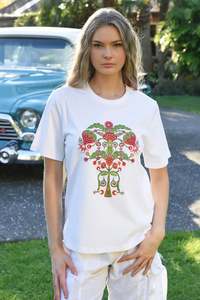 Womens Tees: COOP GLAM BERRY T-SHIRT - WHITE