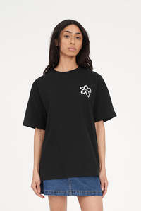 Womens Tees: HUFFER RELAX TEE 220/DAISY - BLACK