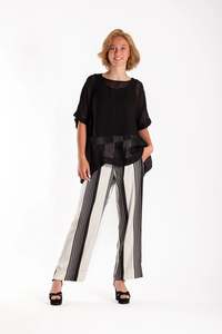 Womens Pants: DEEANNE HOBBS BRIE PANTS - DIVIDED STRIPES