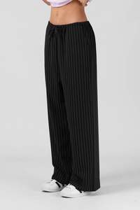 Womens Pants: RPM NORMA PANT - BLACK STRIPE