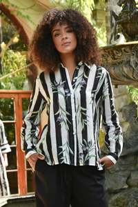 Coop: COOP EASY BREEZY SHIRT - BLACK & WHITE