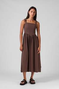 Vogue Dresses: RPM SOFIA MIDI DRESS - CHOCOLATE
