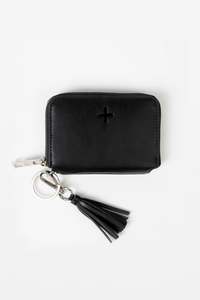 STELLA + GEMMA LUXELET TASSLE PURSE - BLACK