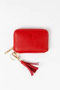 STELLA + GEMMA LUXELET TASSLE PURSE - RED