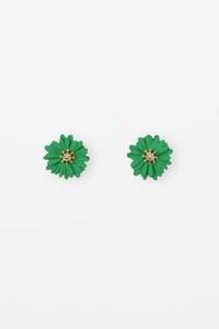 STELLA + GEMMA EARRING - GREEN DAISY