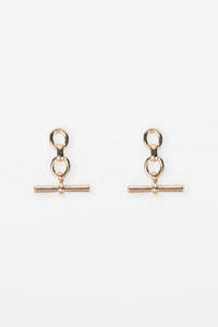 Jewellery: STELLA + GEMMA EARRINGS - GOLD CHUNKY FOB