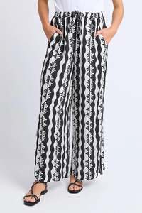 ELM CASA PANT - BLACK/MARSHMALLOW