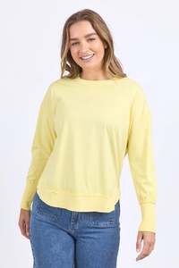 FOXWOOD FARRAH LONG SLEEVE TOP - LEMON
