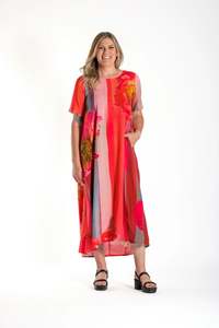 DEEANNE HOBBS MENAKA DRESS - VIBRANT POPPIES