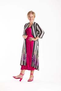 JELLICOE DUSTER COAT - FOXGLOVE