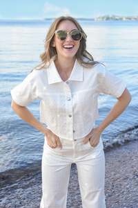 CURATE PERFECTLY PREPPY JACKET - WHITE SPARKLE
