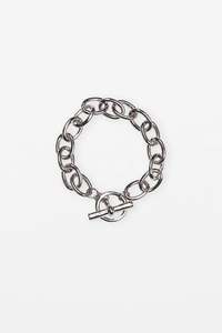 STELLA + GEMMA BRACELET - SILVER CHUNKY FOB