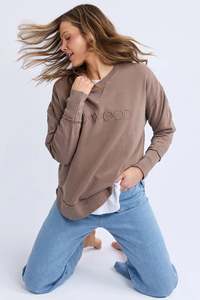 Foxwood 1: FOXWOOD SIMPLIFIED CREW - CHOCOLATE BROWN