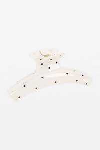 STELLA + GEMMA HAIR CLAW - OVAL CLEAR DOTTY