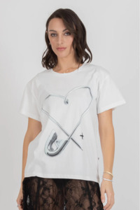 FEDERATION FRANKIE TEE - PINNED HEART - WHITE