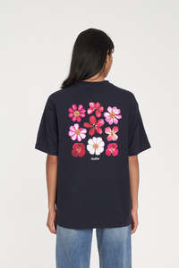 Womens Tees: HUFFER RELAX TEE 190/ORCHARD - NAVY