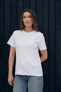 Womens Tees: HUFFER CLASSIC EVERYDAY TEE /3BALL - WHITE