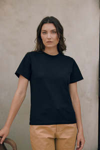 Womens Tees: HUFFER CLASSIC EVERYDAY TEE/3BALL - BLACK