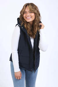 Elm: ELM CORD PUFFER VEST - NAVY