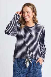 ELM DREA LONG SLEEVE TEE - NAVY