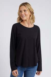 Elm: ELM EVERYDAY L/S TEE - BLACK