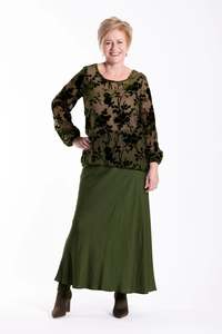 Vogue Tops: JELLICOE LATTICE TOP - FOREST VEIL