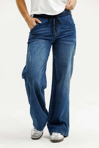 HOMELEE PALAZZO JEANS - BLUE WASH