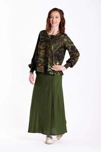 Deanne Hobbs: JELLICOE LATTICE TOP - GREEN FOLIAGE