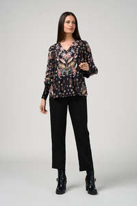 LOOBIES STORY ANTOINETTE BLOUSE - BLACK