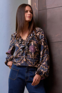 LOOBIE'S STORY REGALIA BLOUSE - OLIVE